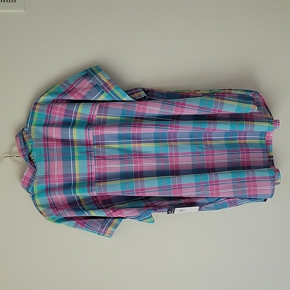 Chaps Women's Short Sleeve Pullover Plaid Shirt- Size 1X- New! - Picture 5 of 9